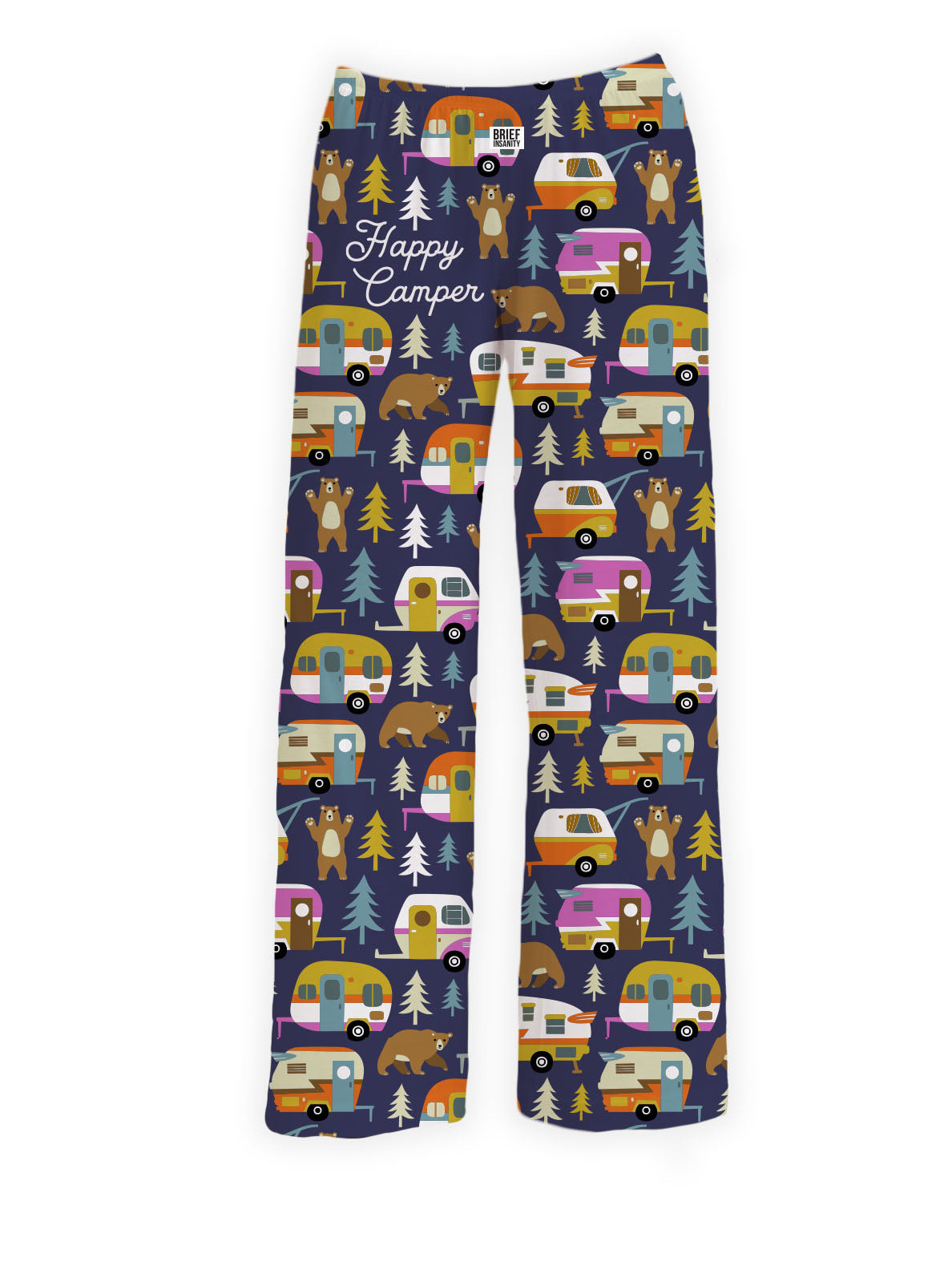 BRIEF INSANITY Happy Camper RV Pajama Lounge Pants