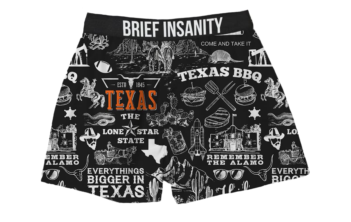 BRIEF INSANITY Texas Chalk Boxer Shorts