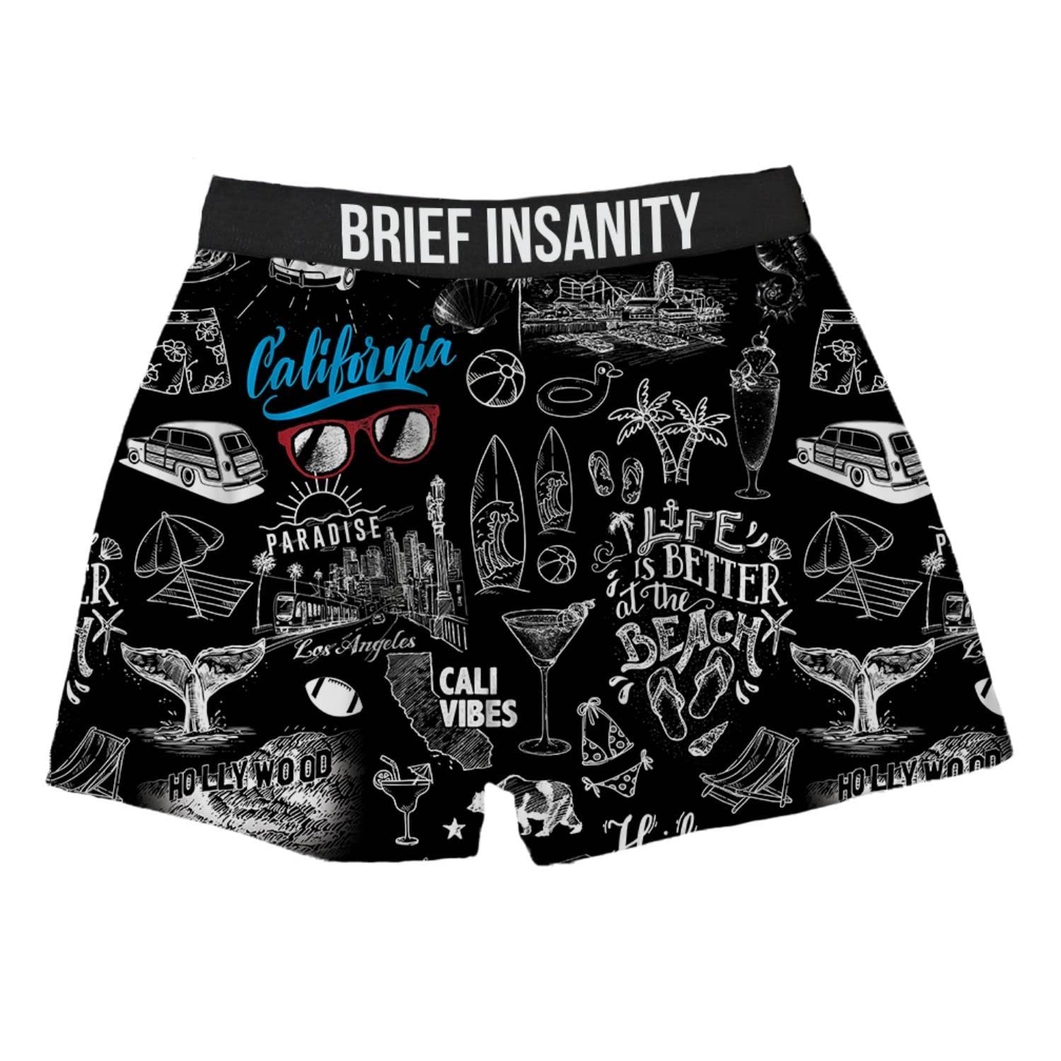 BRIEF INSANITY California Chalk Boxer Shorts