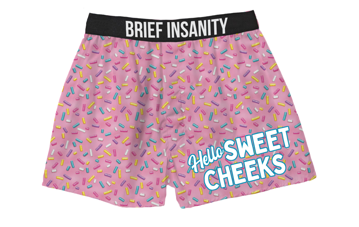 BRIEF INSANITY Sweet Cheeks Donut Boxer Shorts