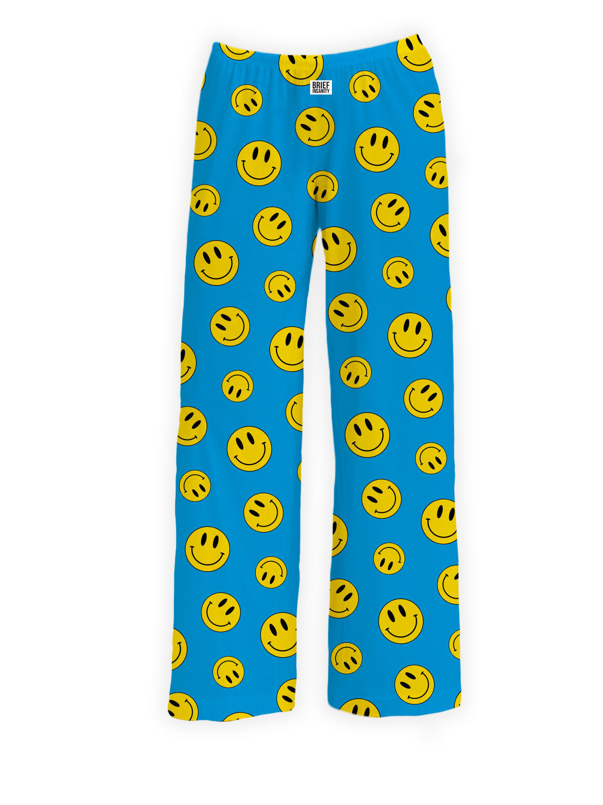 BRIEF INSANITY Smiley Face Pattern Pajama Lounge Pants