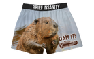 BRIEF INSANITY Dam It Beaver Boxer Shorts