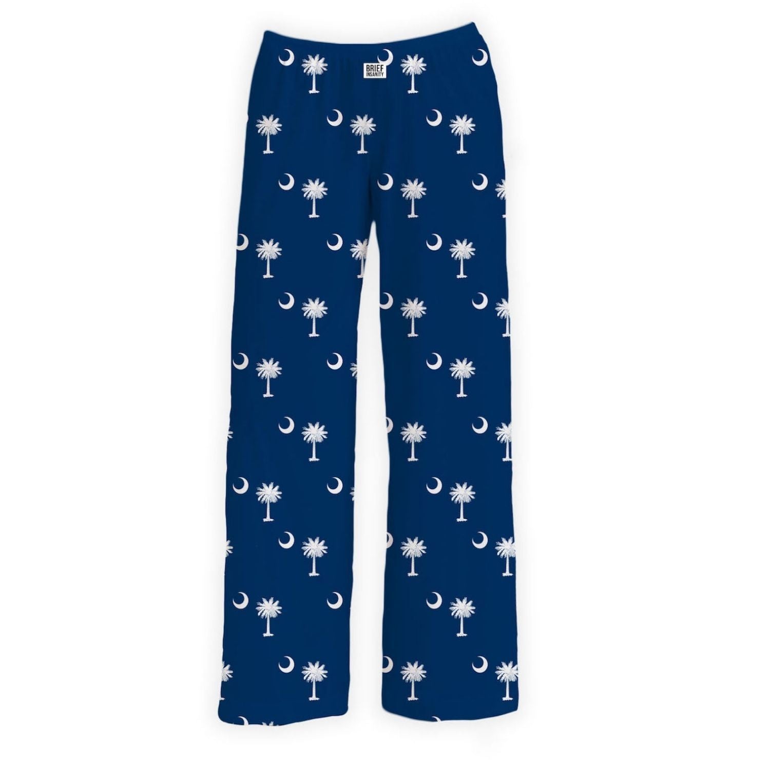 BRIEF INSANITY Palm Tree & Moon Pattern Pajama Pants