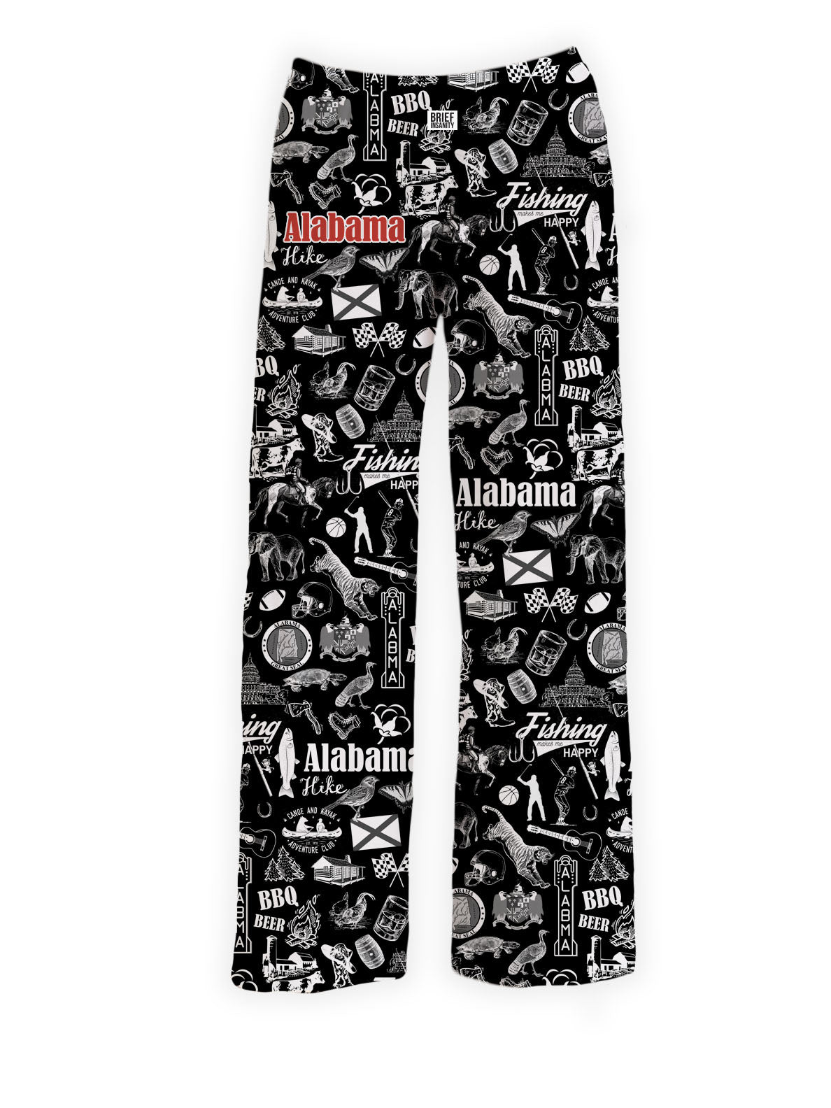 BRIEF INSANITY Alabama Chalkboard Pajama Lounge Pants