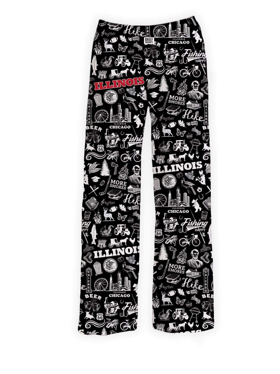 BRIEF INSANITY Illinois Chalkboard Pajama Pants