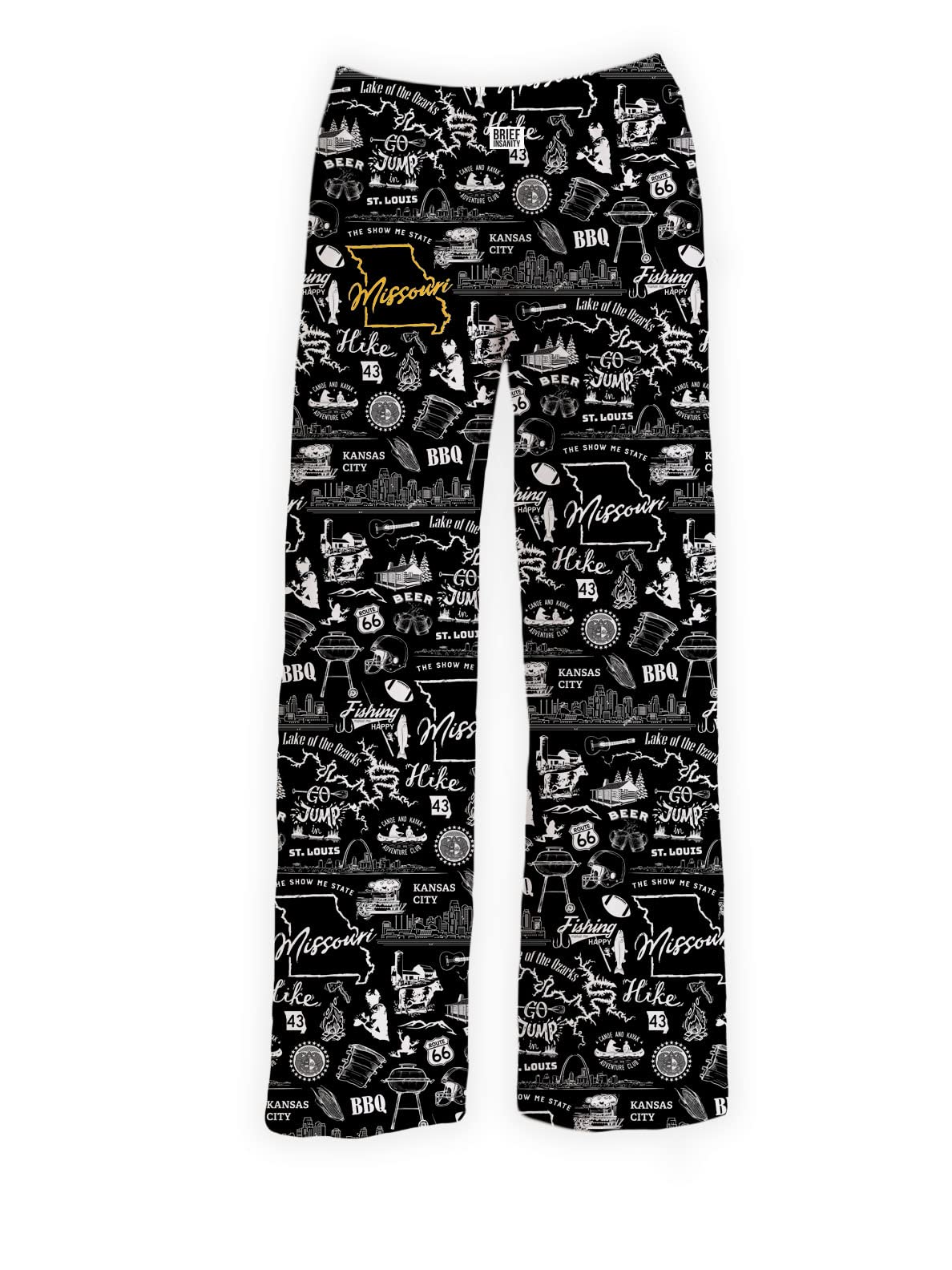BRIEF INSANITY Missouri Chalkboard Pajama Pants