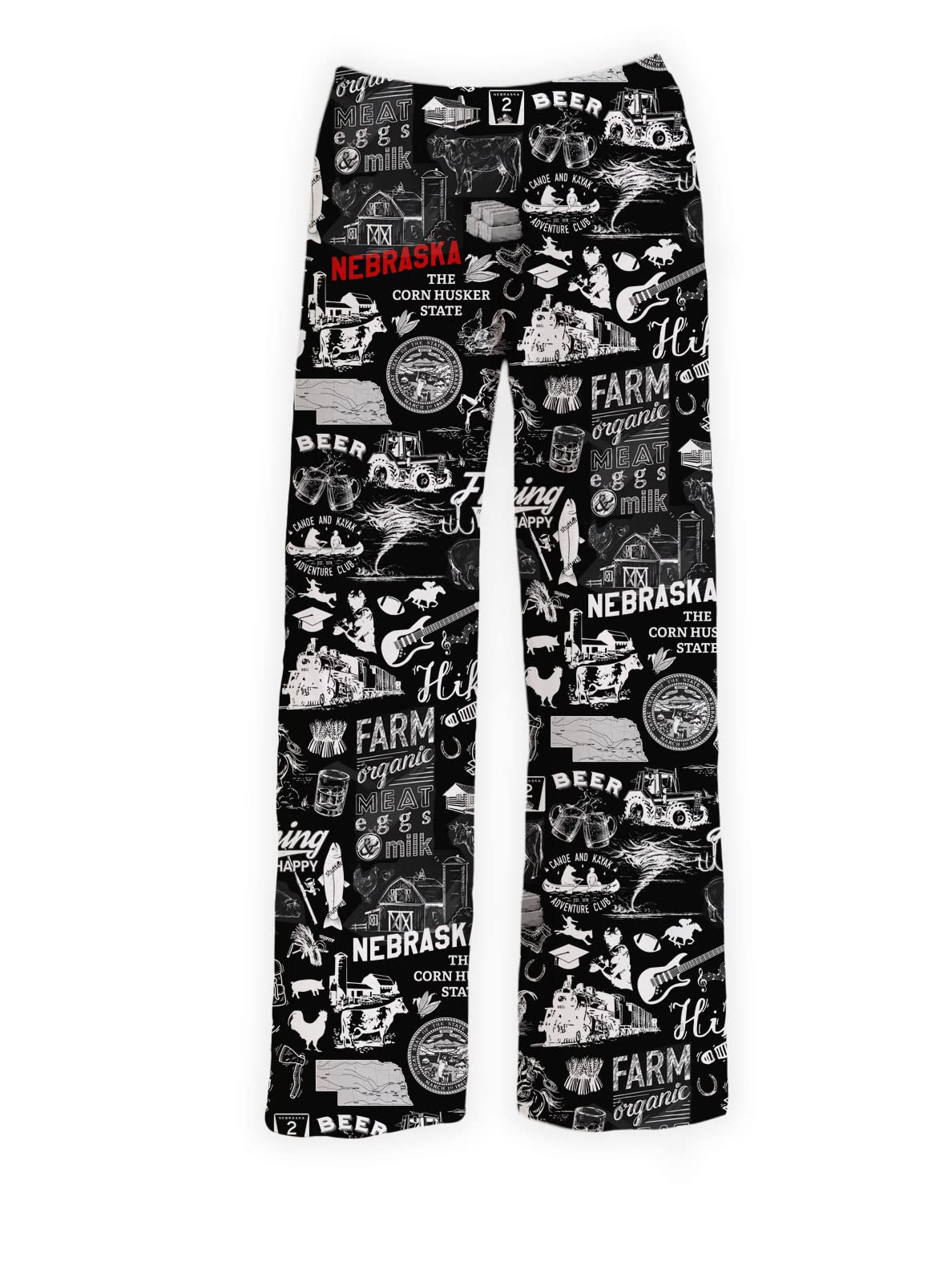 BRIEF INSANITY Nebraska Chalkboard Pajama Pants