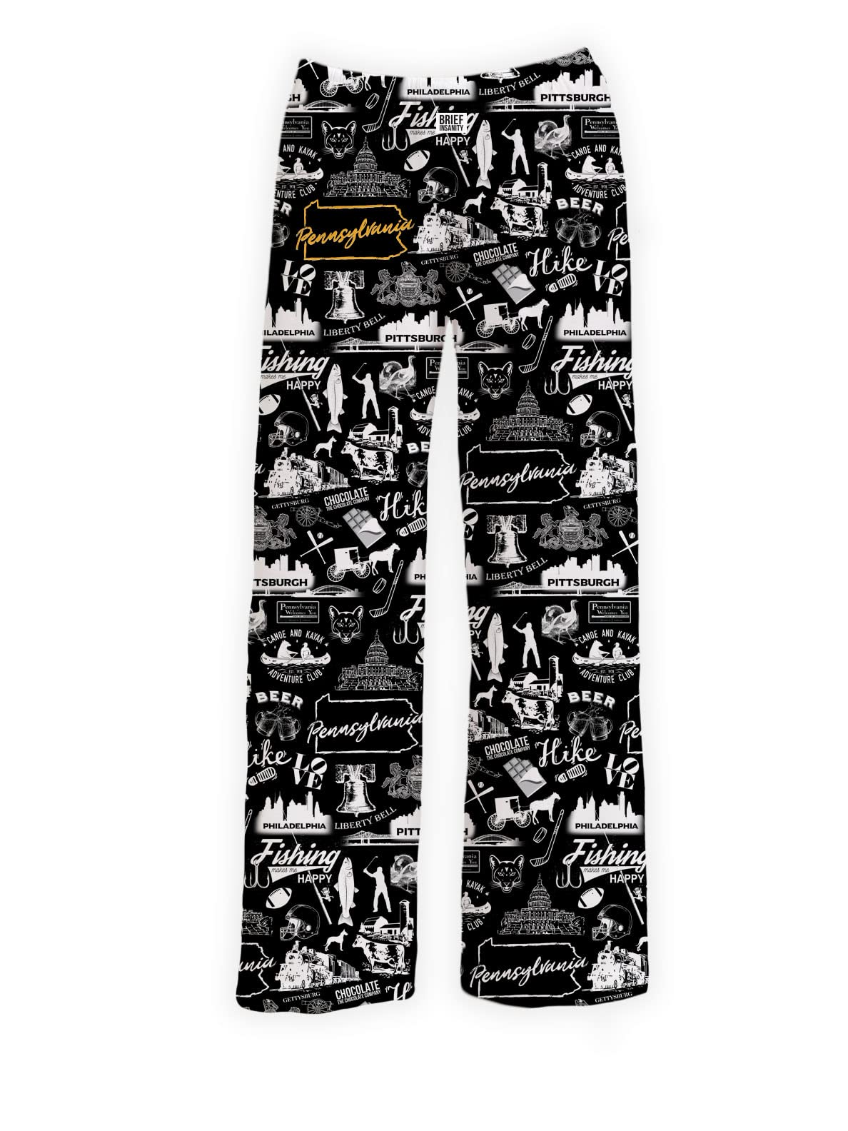 BRIEF INSANITY Pennsylvania Chalkboard Pajama Pants