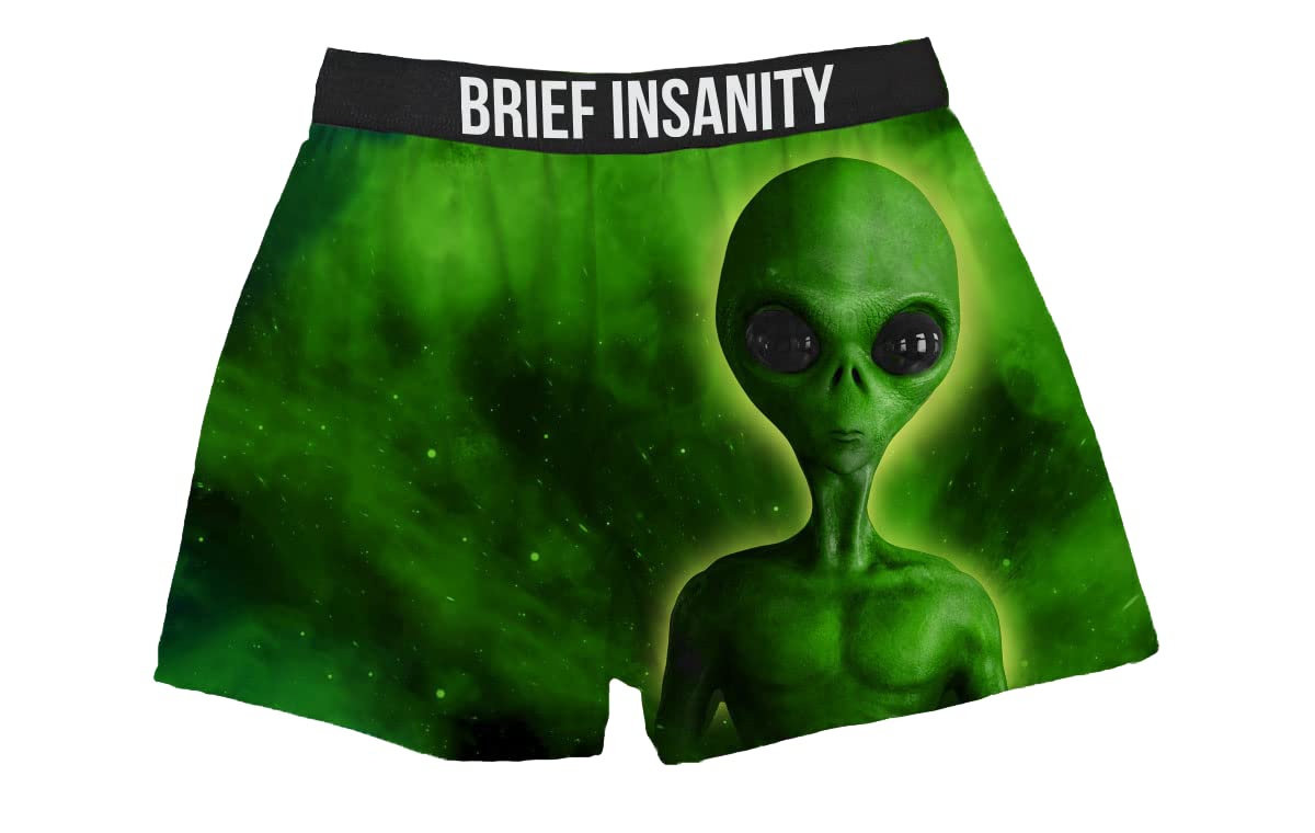 BRIEF INSANITY Alien Space Boxer Shorts