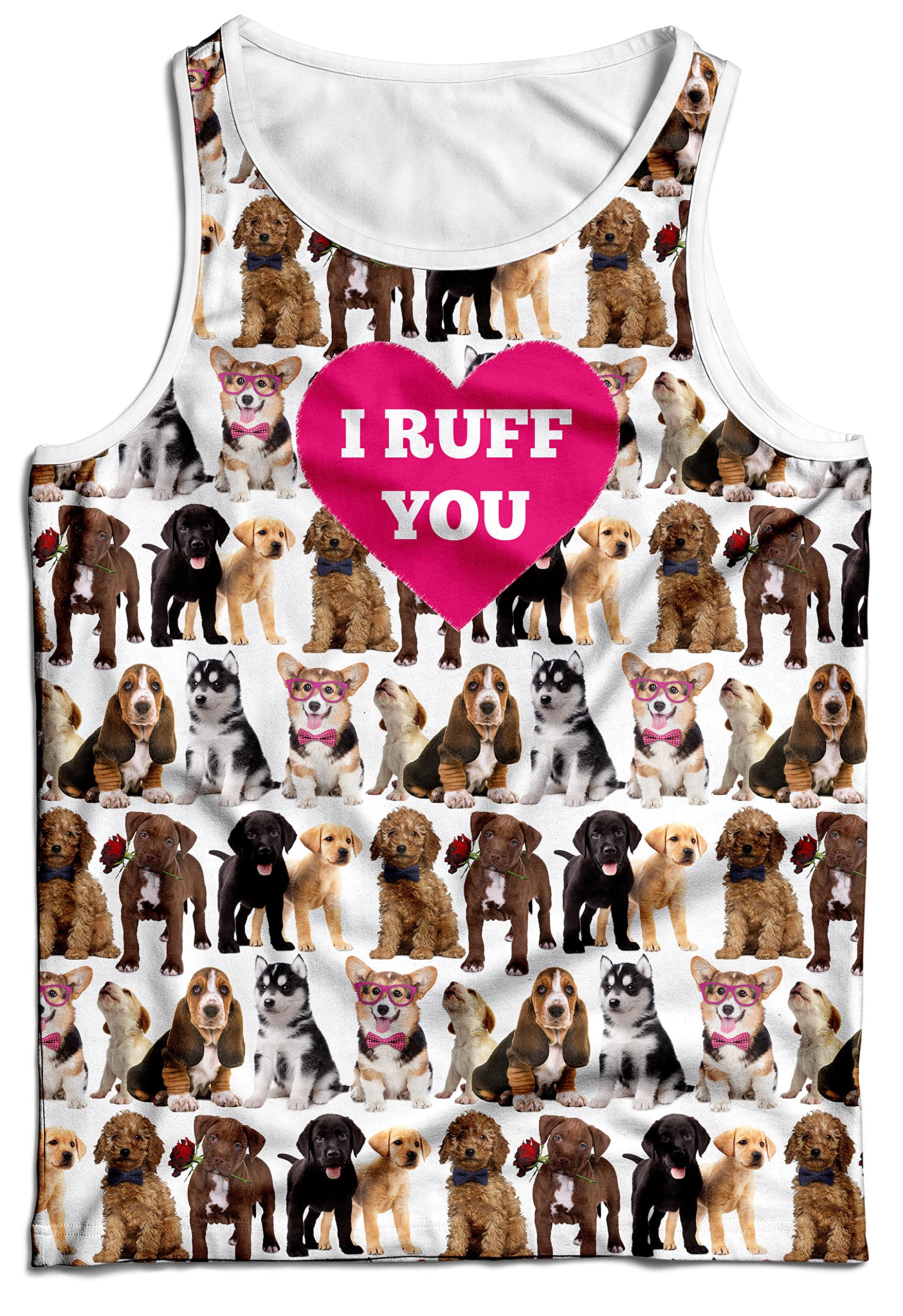 BRIEF INSANITY I Ruff You Dog Themed Tank Top