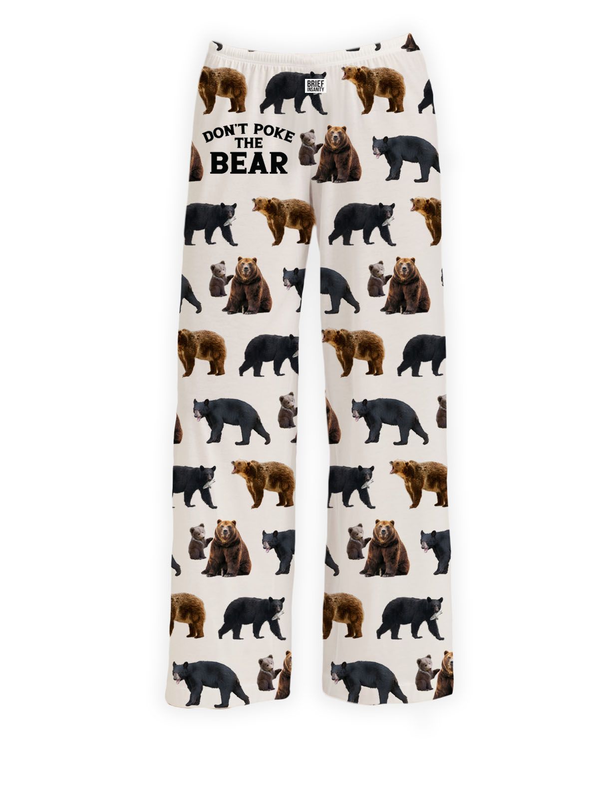 BRIEF INSANITY Don't Poke The Bear Pajama Lounge Pants