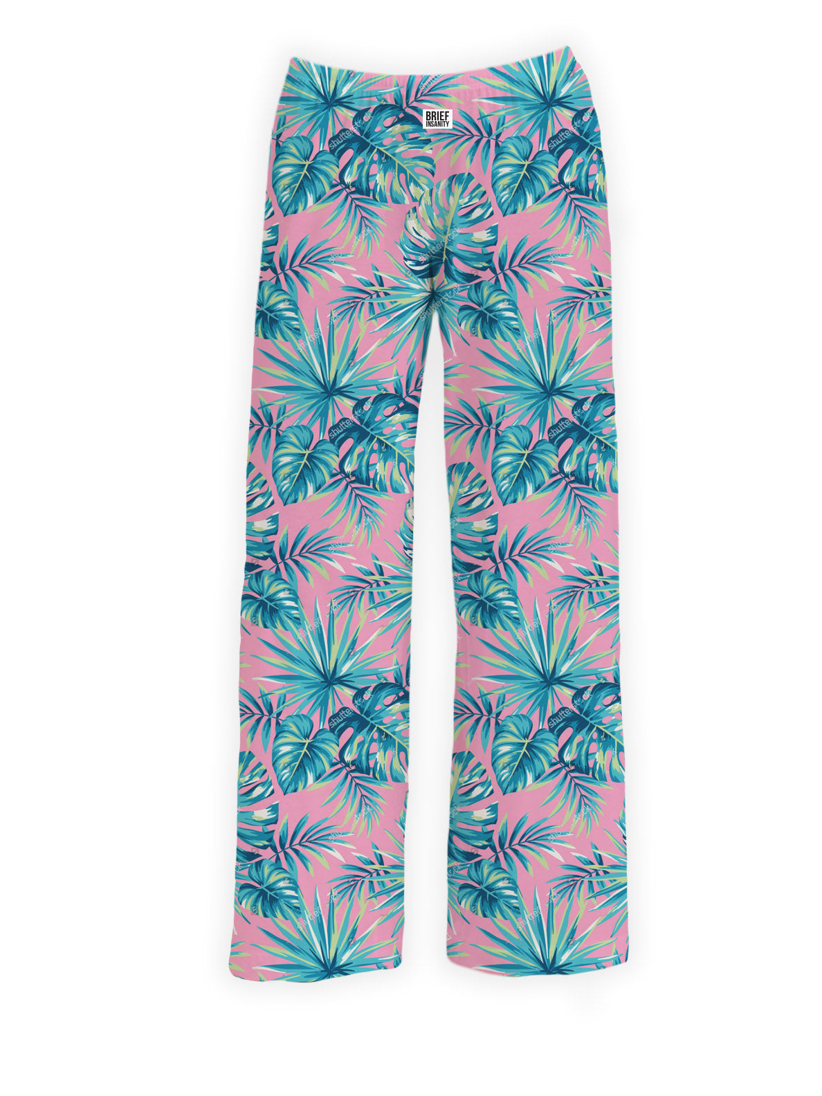 BRIEF INSANITY Tropical Leaf Pajama Lounge Pants