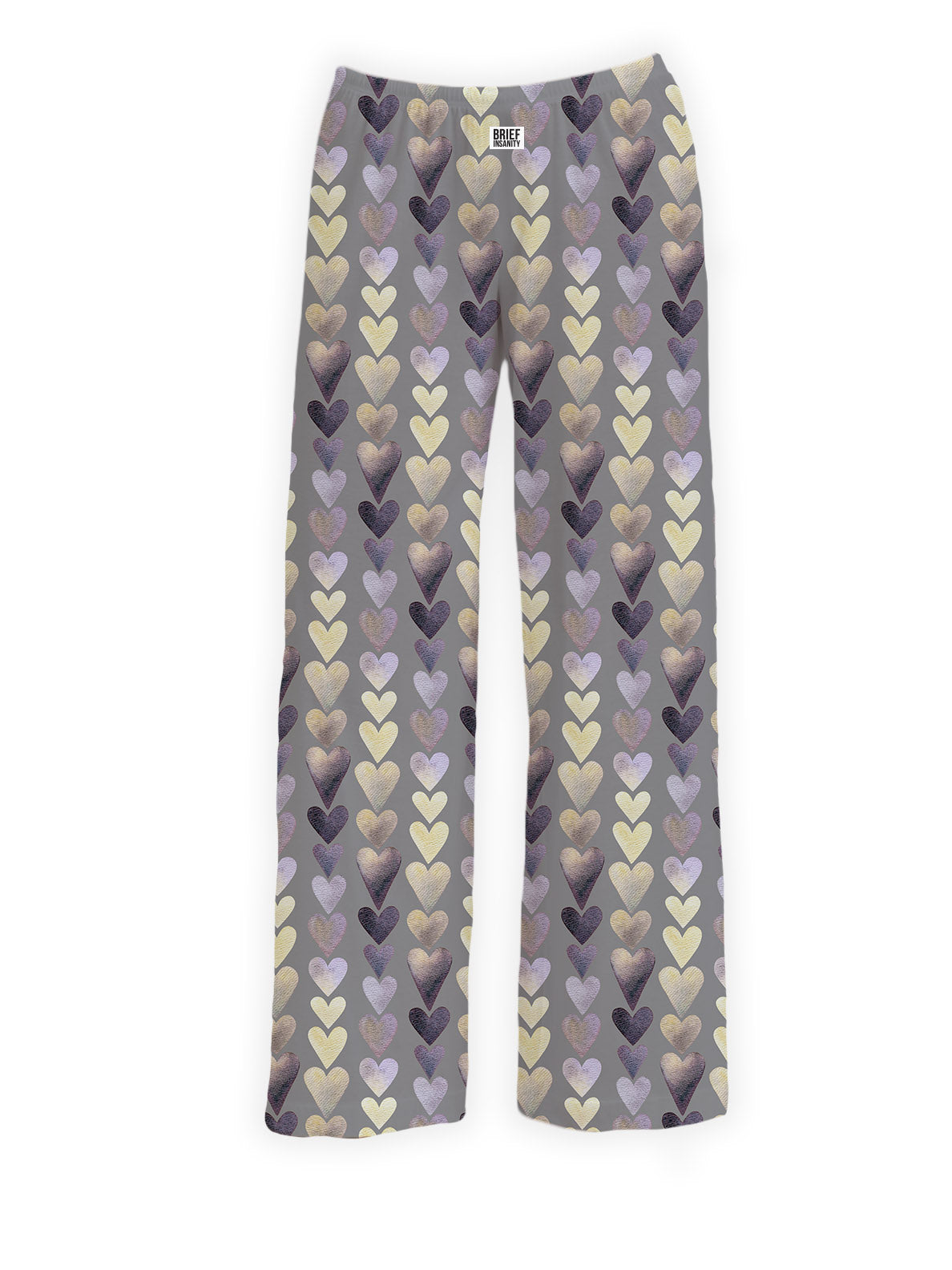 BRIEF INSANITY Heart Pattern Pajama Lounge Pants