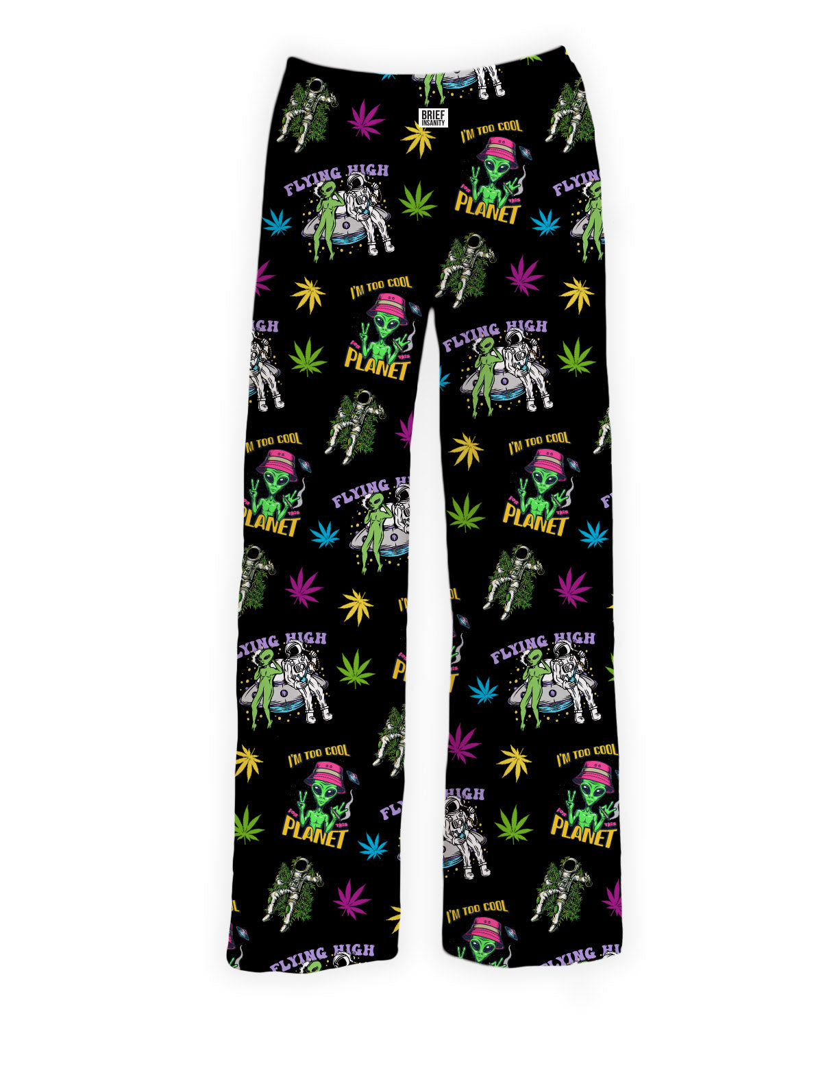 BRIEF INSANITY Alien Weed Pajama Lounge Pants