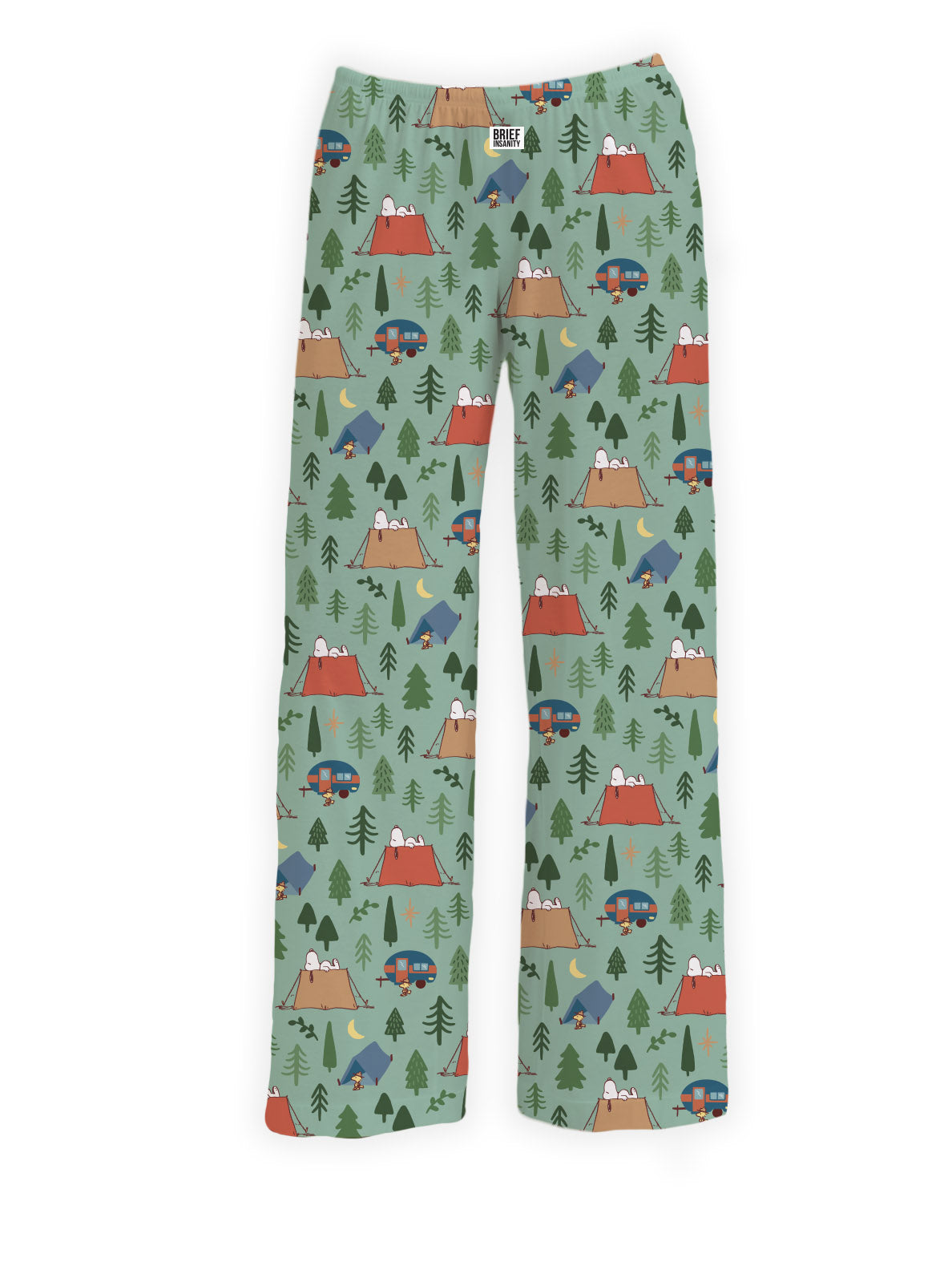 BRIEF INSANITY Snoopy Camping Pattern Pajama Lounge Pants