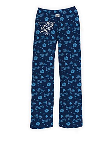 BRIEF INSANITY Hawaii Navy Pattern Pajama Lounge Pants