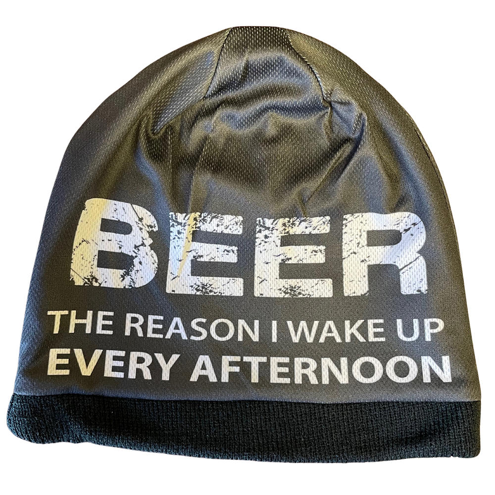 BRIEF INSANITY Beer The Reason I Wake Up Every Afternoon Adult Beanie