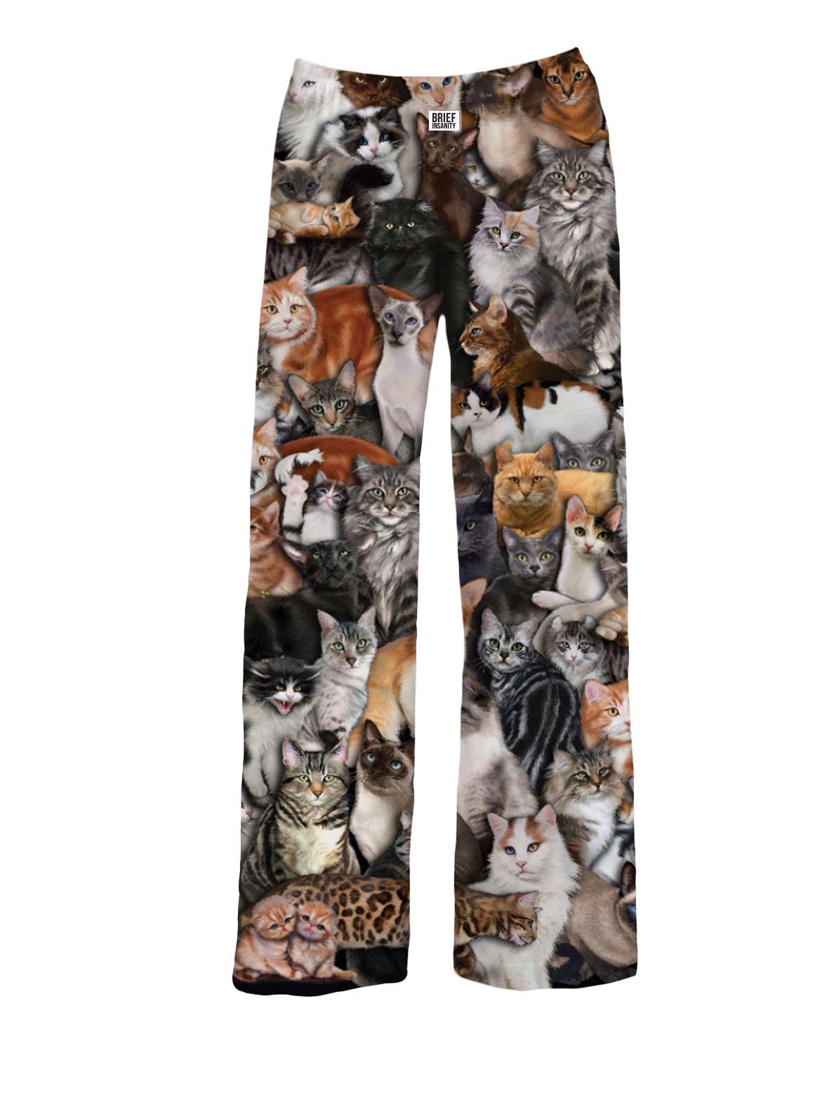 BRIEF INSANITY All Over Cat Pajama Lounge Pants