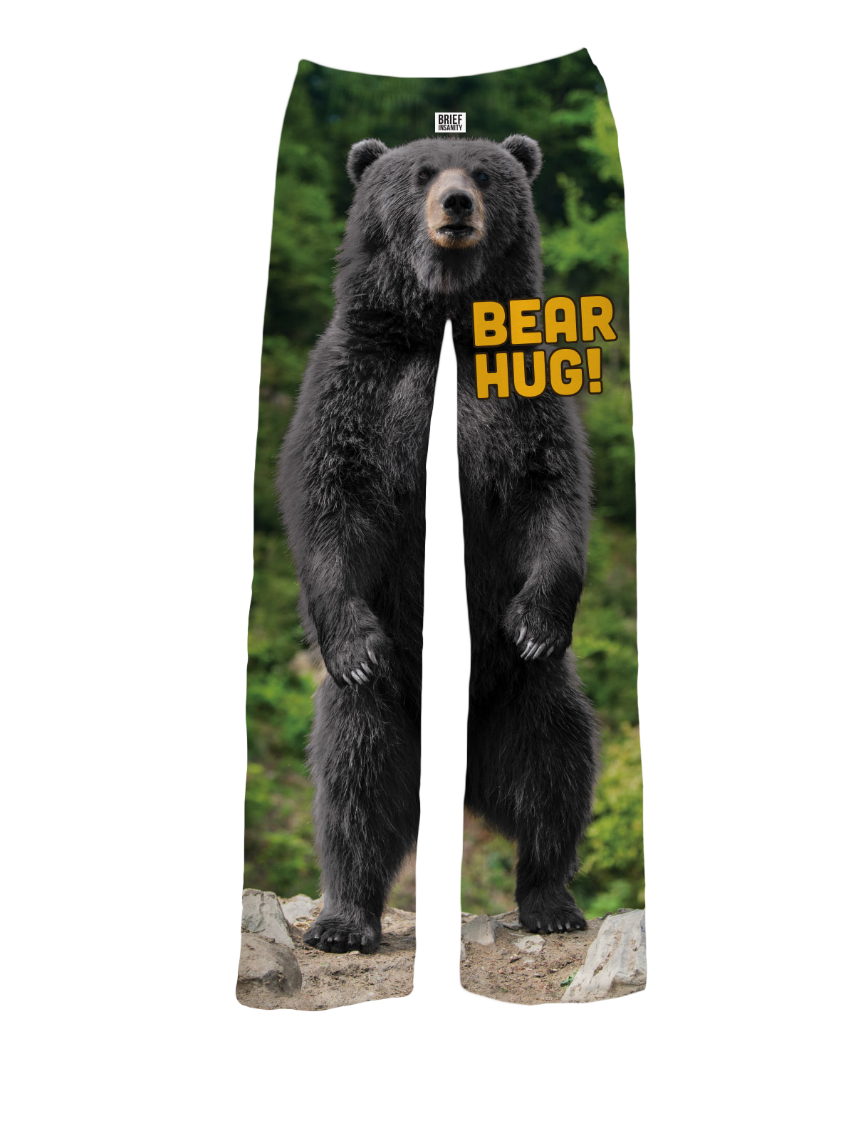 BRIEF INSANITY Black Bear Hug Lounge Pants