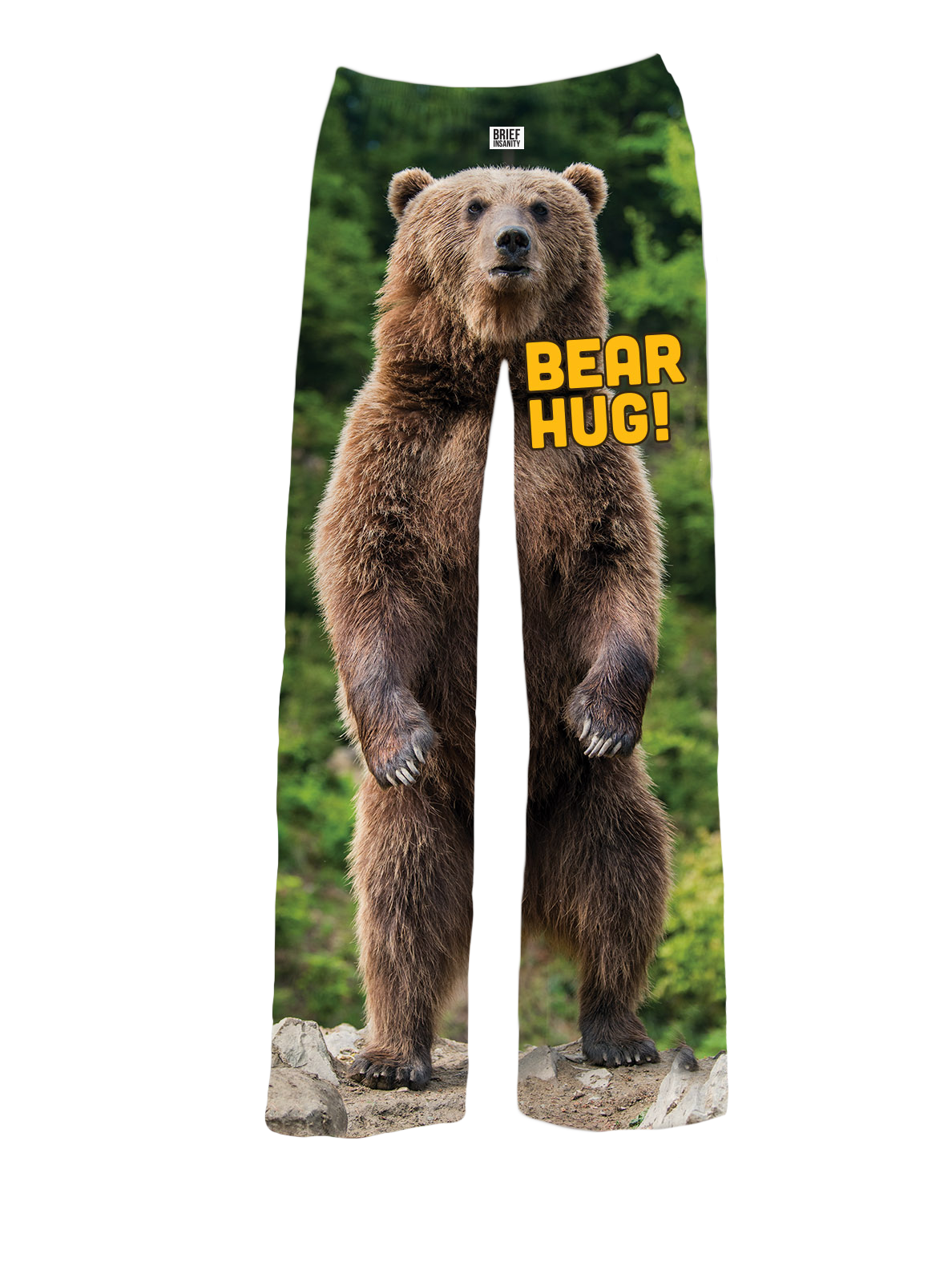 BRIEF INSANITY Bear Hug Pajama Pants in Brown