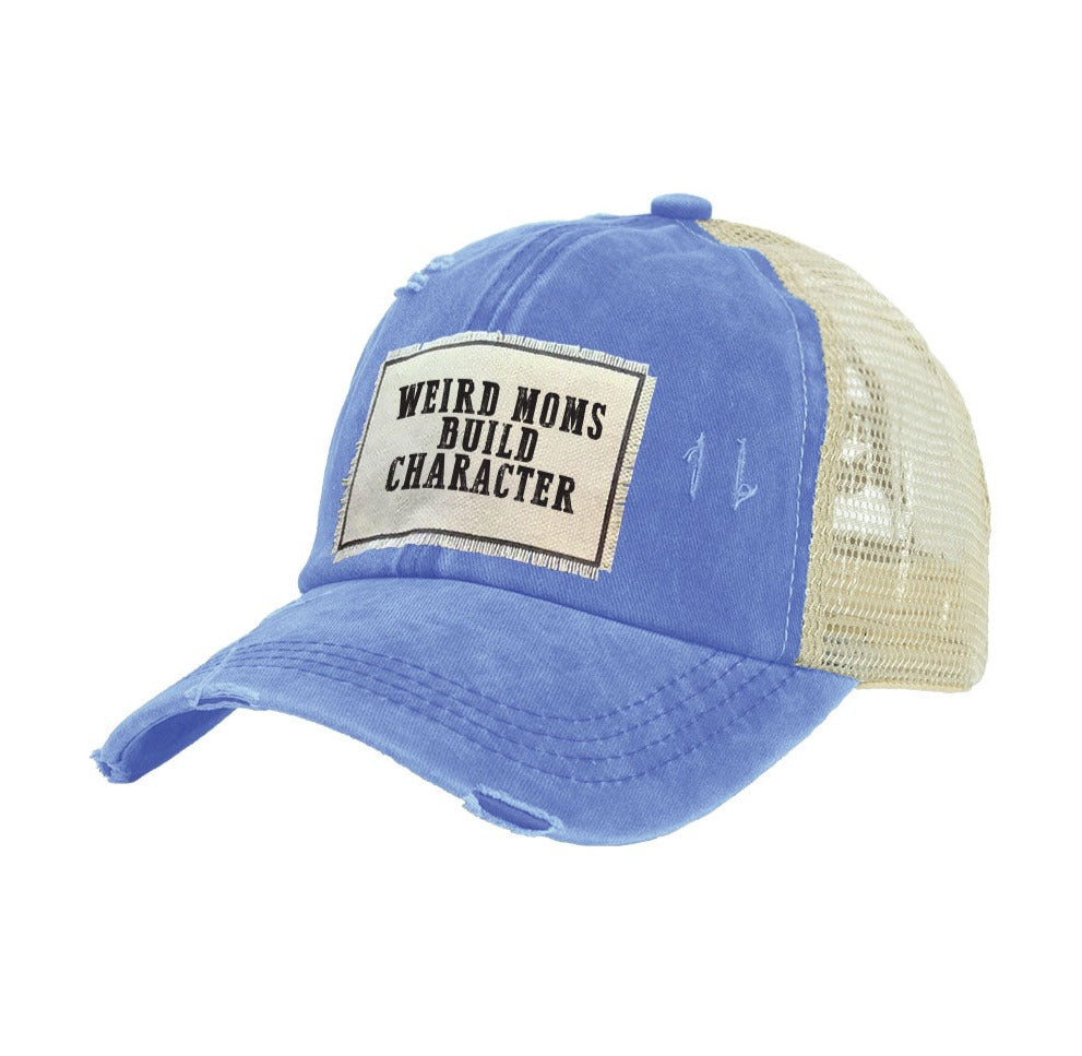 BRIEF INSANITY Weird Mom Sayings - Vintage Distressed Trucker Adult Hat