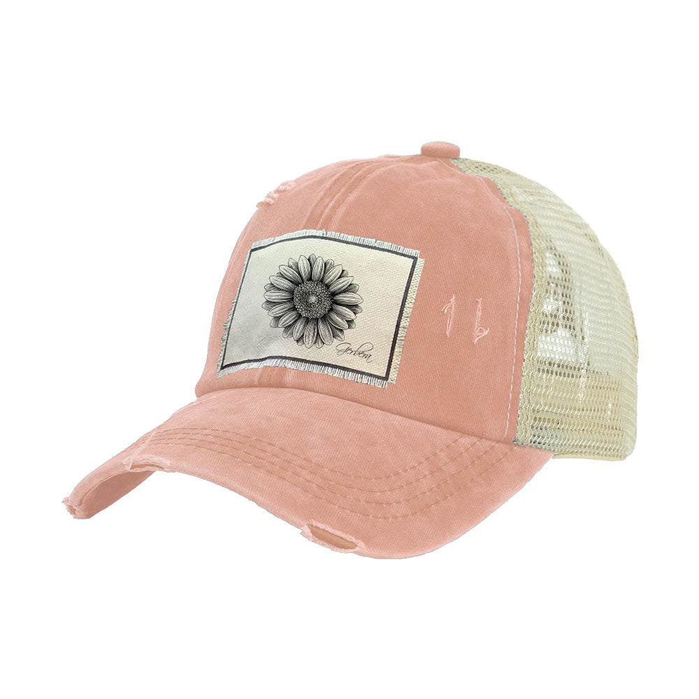 BRIEF INSANITY Daisy - Vintage Distressed Trucker Adult Hat