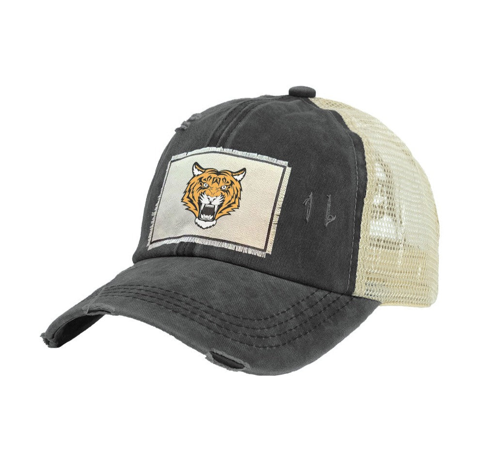 BRIEF INSANITY Easy Tiger - Vintage Distressed Trucker Adult Hat