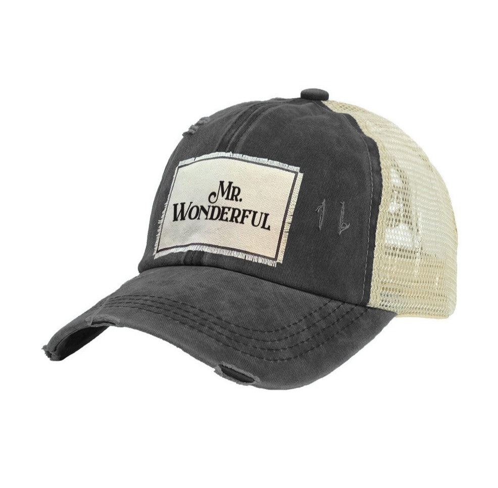 BRIEF INSANITY Mr. Wonderful - Vintage Distressed Trucker Adult Hat