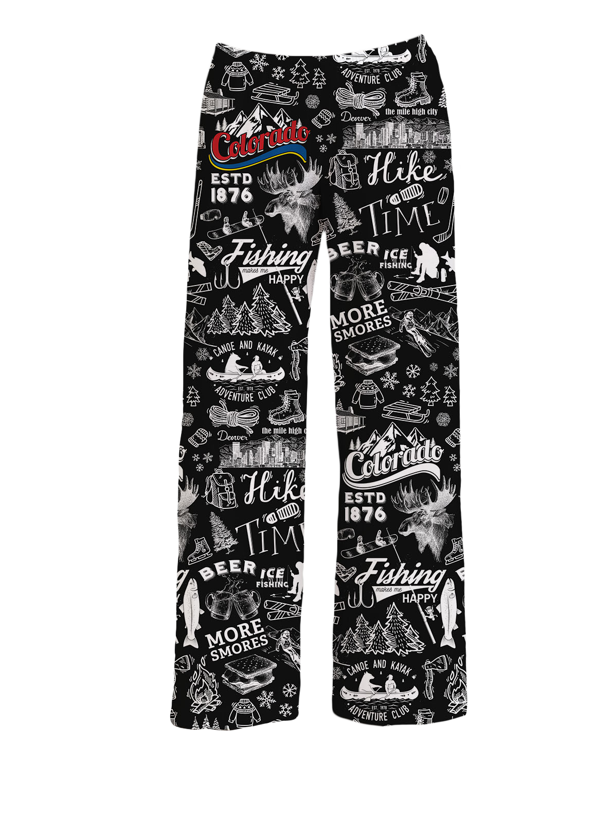 BRIEF INSANITY Colorado Chalkboard Pajama Pants