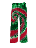 BRIEF INSANITY Red and Green Tie-Dye Pajama Pants