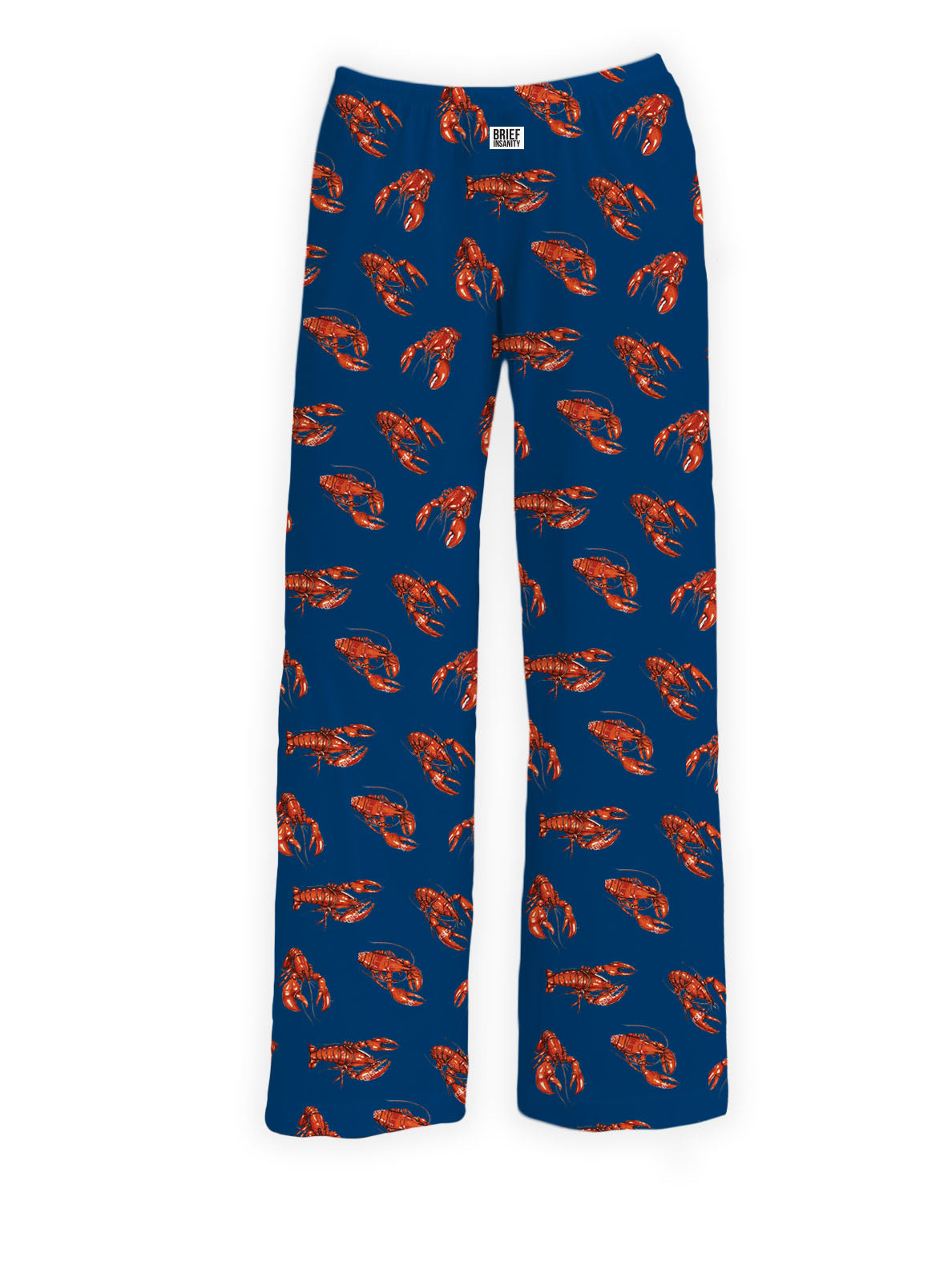 BRIEF INSANITY Dark Blue Lobster Pattern Pajama Pants