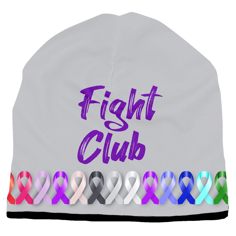 BRIEF INSANITY Cancer Fight Club Grey Beanie