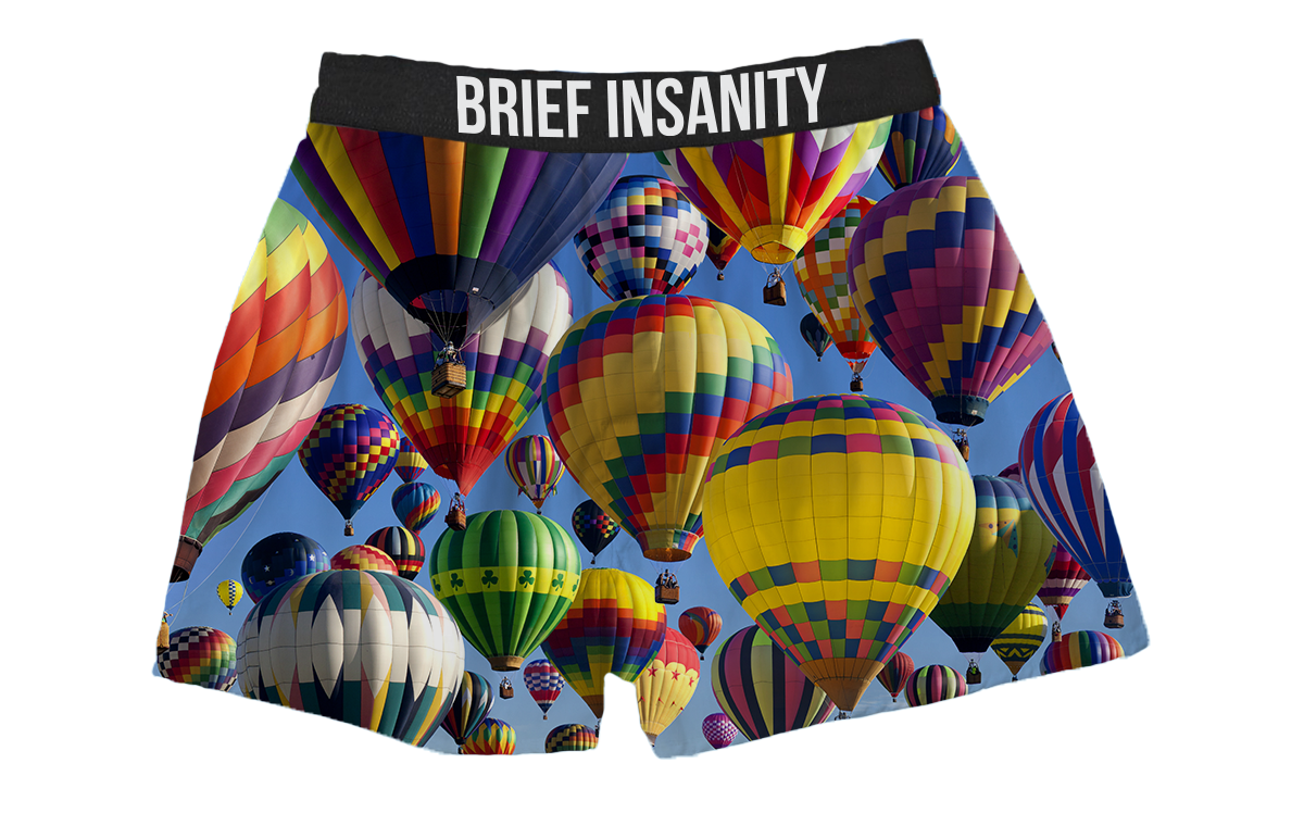 BRIEF INSANITY Hot Air Balloons Boxer Shorts