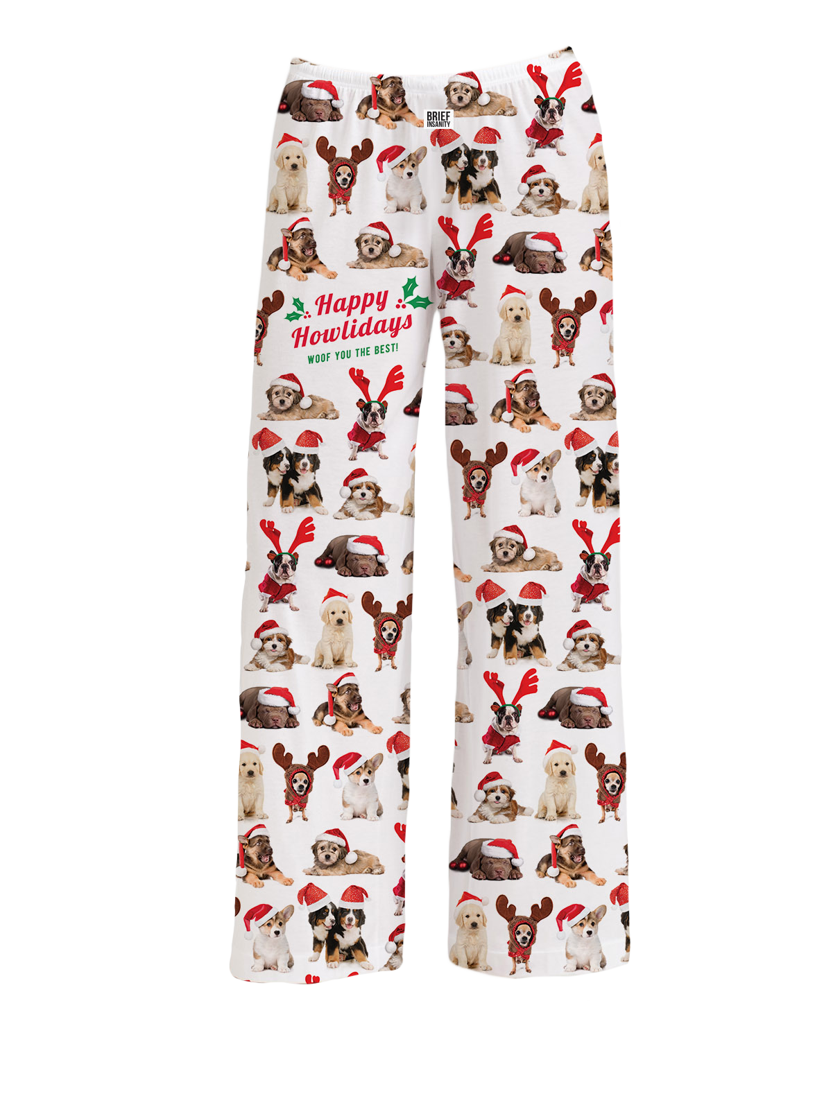 Meowy Christmas Pajama Pants, Brief Insanity