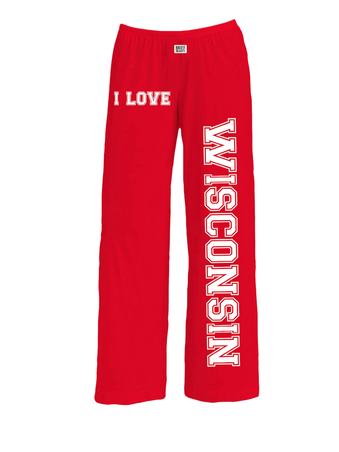 BRIEF INSANITY I Love Wisconsin Pajama Pants