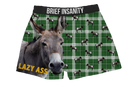 BRIEF INSANITY Lazy Ass Boxer Shorts