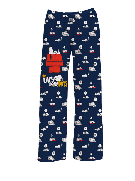 Brown Christmas Mens Snoopy Pajama Pants Snoopy Lazy Days Lounge Pants