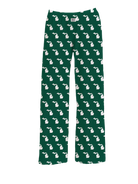 BRIEF INSANITY Michigan Pattern Pajama Pants in Green & White