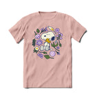 BRIEF INSANITY Peanuts Snoopy Floral Love Unisex Short Sleeve Sleep Shirt