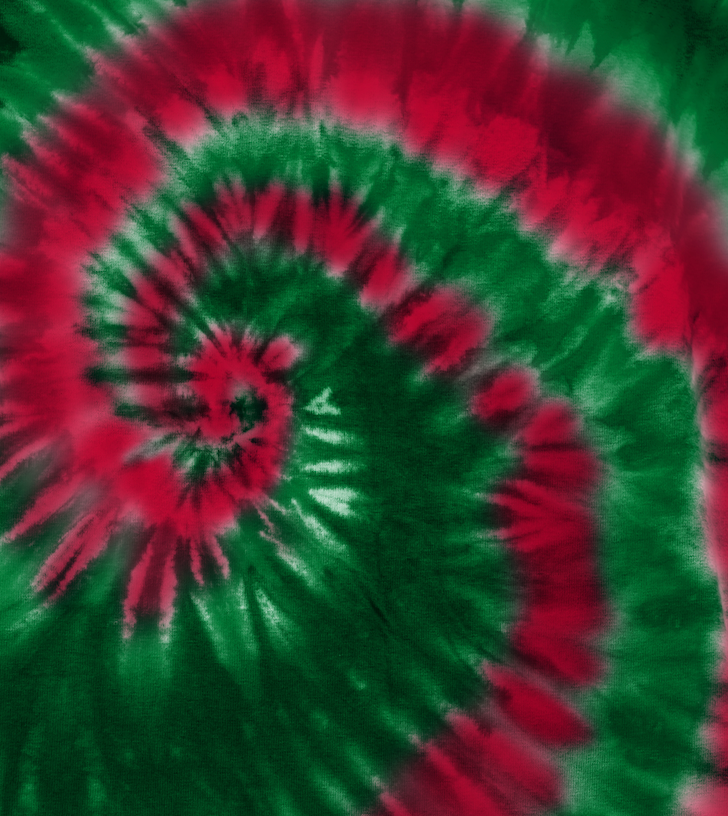 Red and Green Tie-Dye Pajama Pants