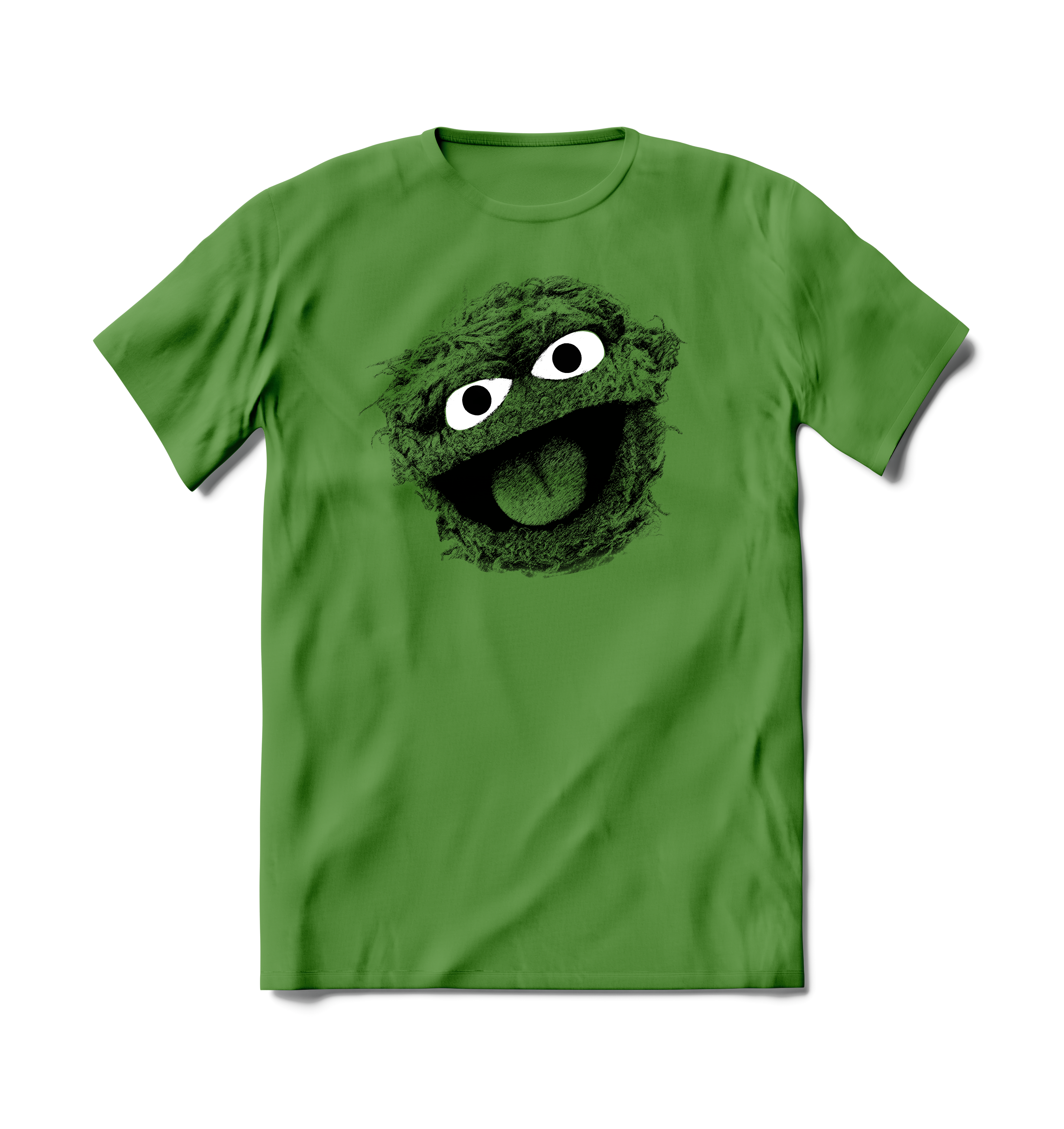 BRIEF INSANITY Sesame Street Oscar the Grouch Short Sleeve Shirt