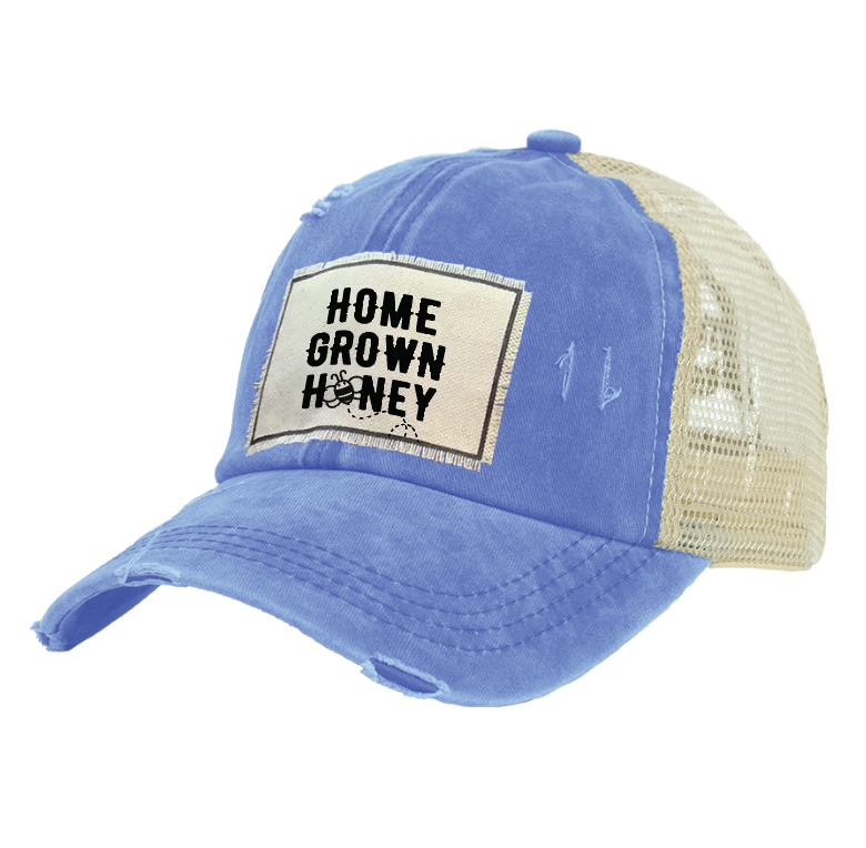 BRIEF INSANITY Home Grown Honey - Vintage Distressed Trucker Adult Hat