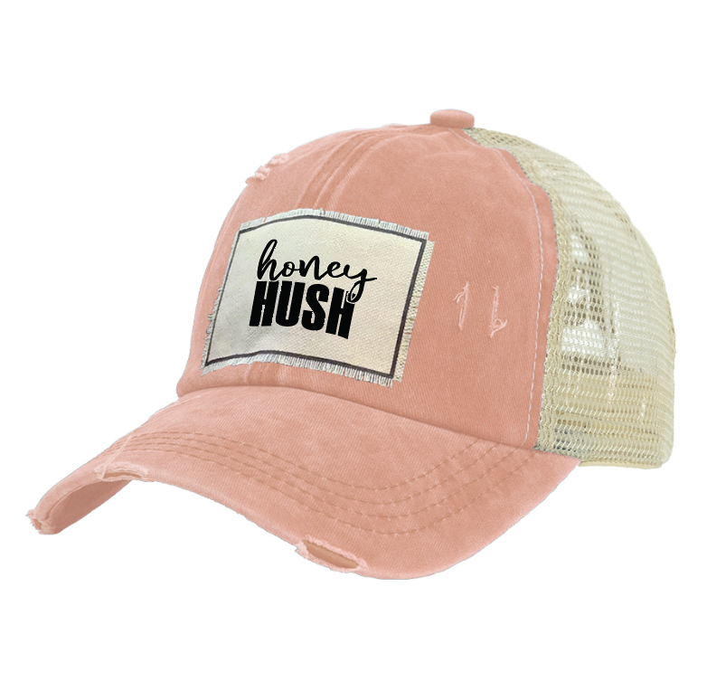 BRIEF INSANITY Honey Hush - Vintage Distressed Trucker Adult Hat