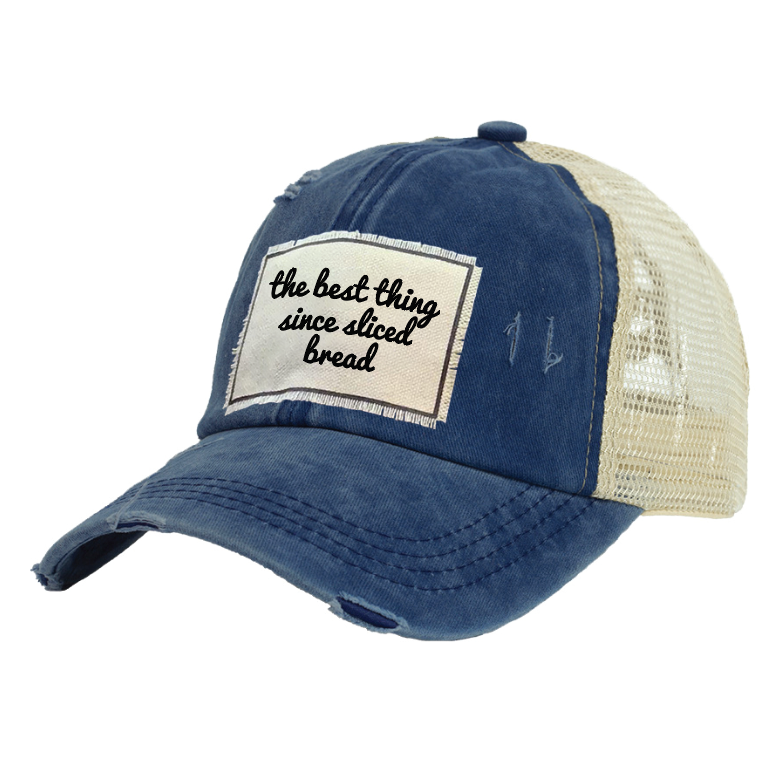 BRIEF INSANITY Best Thing Since Sliced Bread - Vintage Distressed Trucker Adult Hat
