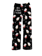 BRIEF INSANITY You Whine I Wine Pajama Lounge Pants