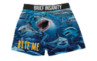 BRIEF INSANITY Bite Me Shark Boxer Shorts