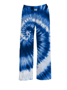 BRIEF INSANITY Blue and White Tie-Dye Pajama Pants