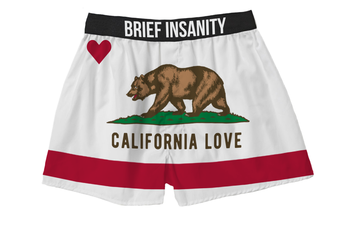 BRIEF INSANITY California Love Boxer Shorts