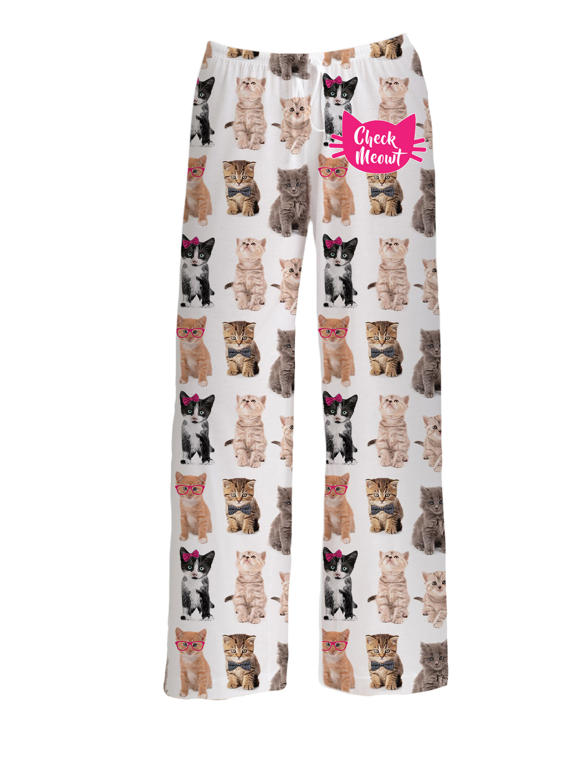 BRIEF INSANITY Check Meowt Pajama Lounge Pants