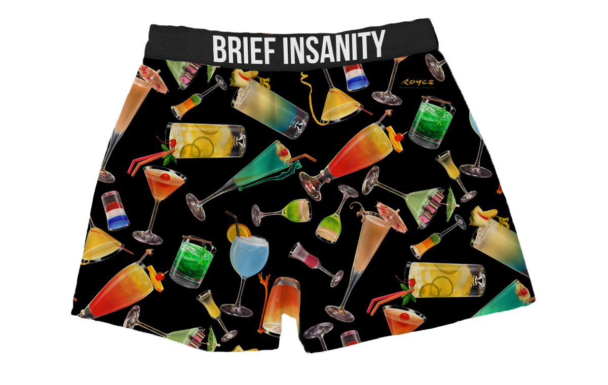 BRIEF INSANITY Cocktails Boxer Shorts